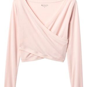 Athleta Women's Ballerina Pink Encore Wrap Top